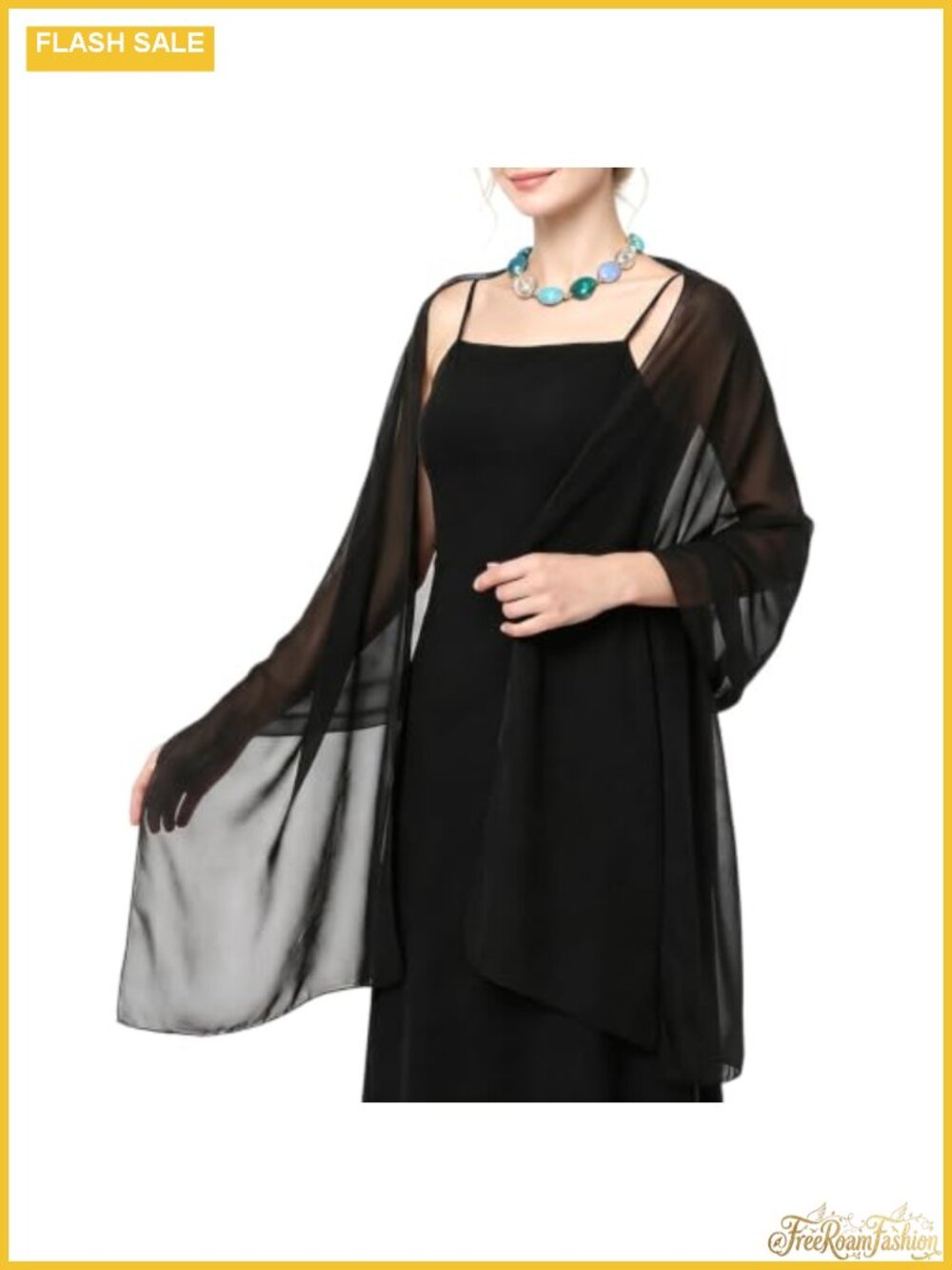 Chiffon Shawl Wrap Evening Dress Square Wedding Cape Bridal Scarf
